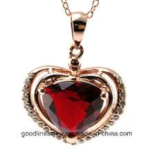 Buena calidad y joyería pendiente de plata de la manera, colgante P4991 del corazón del amor